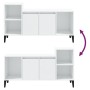 TV-Ständer aus weißem, glänzendem Sperrholz 100x35x55 cm von vidaXL, TV-Möbel - Ref: Foro24-821182, Preis: 60,90 €, Rabatt: %