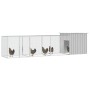 Gallinero de acero galvanizado gris 400x91x100 cm