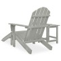 Silla con otomana y mesa jardín Adirondack macizo abeto gris