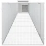 Gallinero de acero galvanizado gris 900x91x100 cm de vidaXL, Jaulas y habitáculos para animales pequeños - Ref: Foro24-310646...