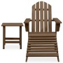 Silla con otomana y mesa jardín Adirondack abeto macizo marrón