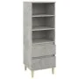 Concrete gray plywood tall sideboard 40x36x110 cm by vidaXL, Sideboards - Ref: Foro24-821240, Price: 60,90 €, Discount: %