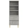 Concrete gray plywood tall sideboard 40x36x110 cm by vidaXL, Sideboards - Ref: Foro24-821240, Price: 60,90 €, Discount: %