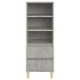 Hohes Sideboard aus betongrauem Sperrholz, 40 x 36 x 110 cm von vidaXL, Sideboards - Ref: Foro24-821240, Preis: 61,50 €, Raba...