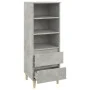 Aparador alto madera contrachapada gris hormigón 40x36x110 cm de vidaXL, Aparadores - Ref: Foro24-821240, Precio: 60,90 €, De...