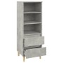 Hohes Sideboard aus betongrauem Sperrholz, 40 x 36 x 110 cm von vidaXL, Sideboards - Ref: Foro24-821240, Preis: 61,50 €, Raba...