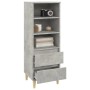 Hohes Sideboard aus betongrauem Sperrholz, 40 x 36 x 110 cm von vidaXL, Sideboards - Ref: Foro24-821240, Preis: 61,50 €, Raba...