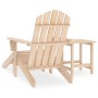 Silla Adirondack de jardín con otomana y mesa macizo abeto rosa