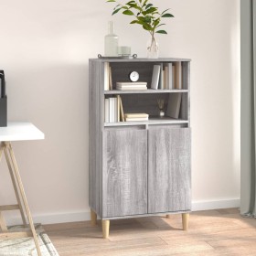 Tall Sonoma Gray Plywood Sideboard 60x36x110 cm by vidaXL, Sideboards - Ref: Foro24-821226, Price: 81,90 €, Discount: %