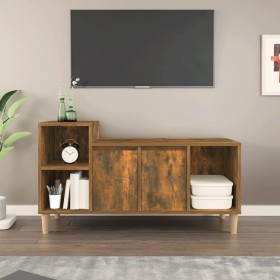 Mueble para TV madera contrachapada roble ahumado 100x35x55 cm