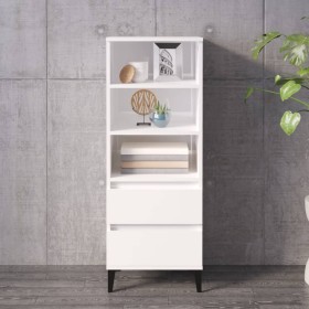 Tall plywood white gloss sideboard 40x36x110 cm by vidaXL, Sideboards - Ref: Foro24-821246, Price: 74,11 €, Discount: %