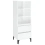 Tall plywood white gloss sideboard 40x36x110 cm by vidaXL, Sideboards - Ref: Foro24-821246, Price: 73,46 €, Discount: %