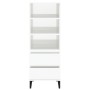 Hohe Anrichte aus weißem Sperrholz, glänzend, 40x36x110 cm von vidaXL, Sideboards - Ref: Foro24-821246, Preis: 74,11 €, Rabat...