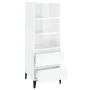 Tall plywood white gloss sideboard 40x36x110 cm by vidaXL, Sideboards - Ref: Foro24-821246, Price: 73,46 €, Discount: %