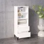 Aparador alto madera contrachapada blanco brillo 40x36x110 cm de vidaXL, Aparadores - Ref: Foro24-821246, Precio: 73,19 €, De...