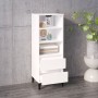 Hohe Anrichte aus weißem Sperrholz, glänzend, 40x36x110 cm von vidaXL, Sideboards - Ref: Foro24-821246, Preis: 74,11 €, Rabat...