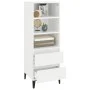 Tall plywood white gloss sideboard 40x36x110 cm by vidaXL, Sideboards - Ref: Foro24-821246, Price: 73,46 €, Discount: %