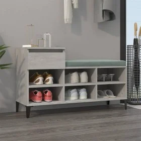 Mueble zapatero madera contrachapada gris hormigón 102x36x60 cm by vidaXL, Shoe racks and shoe organizers - Ref: Foro24-82121...