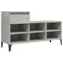 Mueble zapatero madera contrachapada gris hormigón 102x36x60 cm by vidaXL, Shoe racks and shoe organizers - Ref: Foro24-82121...
