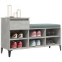 Mueble zapatero madera contrachapada gris hormigón 102x36x60 cm by vidaXL, Shoe racks and shoe organizers - Ref: Foro24-82121...