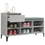 Mueble zapatero madera contrachapada gris hormigón 102x36x60 cm by vidaXL, Shoe racks and shoe organizers - Ref: Foro24-82121...