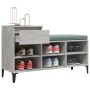 Mueble zapatero madera contrachapada gris hormigón 102x36x60 cm by vidaXL, Shoe racks and shoe organizers - Ref: Foro24-82121...