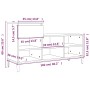 Schuhschrank aus grauem Beton-Sperrholz 102x36x60 cm von vidaXL, Schuhregale und Schuhorganisatoren - Ref: Foro24-821216, Pre...