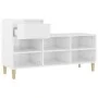 Mueble zapatero madera contrachapada blanco brillo 102x36x60 cm de vidaXL, Zapateros y organizadores de calzado - Ref: Foro24...