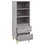 Aparador alto madera contrachapada gris Sonoma 40x36x110 cm de vidaXL, Aparadores - Ref: Foro24-821242, Precio: 63,38 €, Desc...