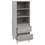 Hohes Sonoma-Sideboard aus grauem Sperrholz, 40 x 36 x 110 cm von vidaXL, Sideboards - Ref: Foro24-821242, Preis: 63,45 €, Ra...