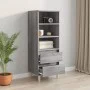 Hohes Sonoma-Sideboard aus grauem Sperrholz, 40 x 36 x 110 cm von vidaXL, Sideboards - Ref: Foro24-821242, Preis: 63,45 €, Ra...