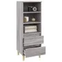 Hohes Sonoma-Sideboard aus grauem Sperrholz, 40 x 36 x 110 cm von vidaXL, Sideboards - Ref: Foro24-821242, Preis: 63,45 €, Ra...