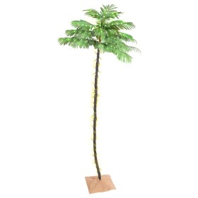 Palmera artificial con 252 LED blanco cálido 400 cm