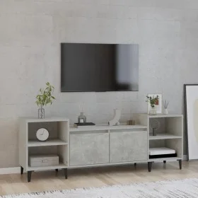 Mueble para TV madera contrachapada gris hormigón 160x35x55 cm de vidaXL, Muebles TV - Ref: Foro24-821200, Precio: 96,80 €, D...
