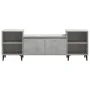 Concrete gray plywood TV cabinet 160x35x55 cm by vidaXL, TV Furniture - Ref: Foro24-821200, Price: 96,80 €, Discount: %