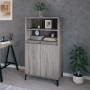 Aparador alto de madera contrachapada gris Sonoma 60x36x110 cm de vidaXL, Aparadores - Ref: Foro24-821234, Precio: 106,27 €, ...