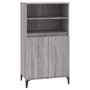 Aparador alto de madera contrachapada gris Sonoma 60x36x110 cm de vidaXL, Aparadores - Ref: Foro24-821234, Precio: 106,27 €, ...