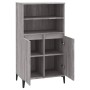 Aparador alto de madera contrachapada gris Sonoma 60x36x110 cm de vidaXL, Aparadores - Ref: Foro24-821234, Precio: 106,27 €, ...