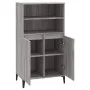 Hohes Sideboard aus Sperrholz in Sonoma-Grau, 60 x 36 x 110 cm von vidaXL, Sideboards - Ref: Foro24-821234, Preis: 104,87 €, ...