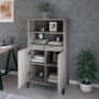 Aparador alto de madera contrachapada gris Sonoma 60x36x110 cm de vidaXL, Aparadores - Ref: Foro24-821234, Precio: 106,27 €, ...