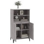 Aparador alto de madera contrachapada gris Sonoma 60x36x110 cm de vidaXL, Aparadores - Ref: Foro24-821234, Precio: 106,27 €, ...