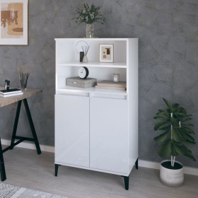 Aparador alto madera contrachapada blanco brillo 60x36x110 cm de vidaXL, Aparadores - Ref: Foro24-821230, Precio: 116,67 €, D...
