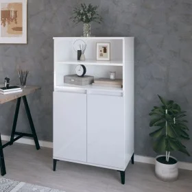 Hochglänzendes Sideboard aus weißem Sperrholz, 60 x 36 x 110 cm von vidaXL, Sideboards - Ref: Foro24-821230, Preis: 114,91 €,...