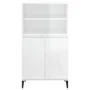 Hochglänzendes Sideboard aus weißem Sperrholz, 60 x 36 x 110 cm von vidaXL, Sideboards - Ref: Foro24-821230, Preis: 114,91 €,...