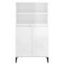 Hochglänzendes Sideboard aus weißem Sperrholz, 60 x 36 x 110 cm von vidaXL, Sideboards - Ref: Foro24-821230, Preis: 116,67 €,...