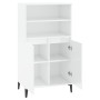 Aparador alto madera contrachapada blanco brillo 60x36x110 cm de vidaXL, Aparadores - Ref: Foro24-821230, Precio: 120,78 €, D...