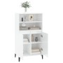Hochglänzendes Sideboard aus weißem Sperrholz, 60 x 36 x 110 cm von vidaXL, Sideboards - Ref: Foro24-821230, Preis: 116,67 €,...