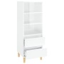 Hohe Anrichte aus weißem Sperrholz, glänzend, 40x36x110 cm von vidaXL, Sideboards - Ref: Foro24-821238, Preis: 85,47 €, Rabat...