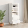Hohe Anrichte aus weißem Sperrholz, glänzend, 40x36x110 cm von vidaXL, Sideboards - Ref: Foro24-821238, Preis: 85,47 €, Rabat...