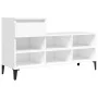 Plywood white shoe cabinet 102x36x60 cm by vidaXL, Shoe racks and shoe organizers - Ref: Foro24-821212, Price: 68,68 €, Disco...